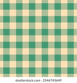 Green and Beige Lumberjack Plaid Seamless Pattern vector illustration