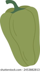 Ilustración vectorial de pimiento verde