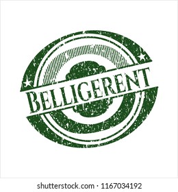 Green Belligerent distress grunge stamp