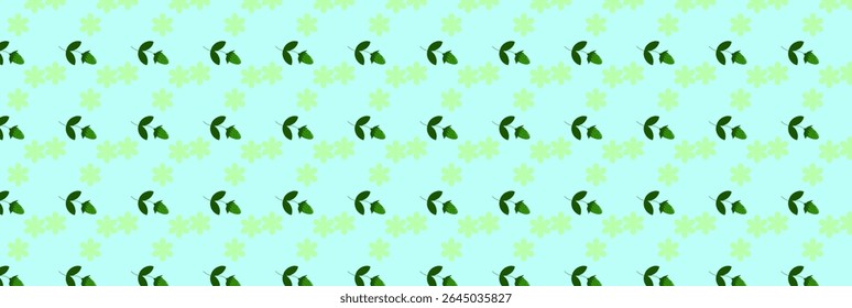 padrão de frutos silvestres e flores verdes sobre um fundo claro,