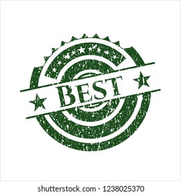 Green Best distress grunge style stamp