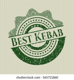 Green Best Kebab distress rubber grunge stamp