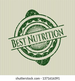Green Best Nutrition distress rubber grunge stamp