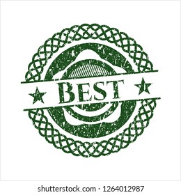 Green Best rubber stamp