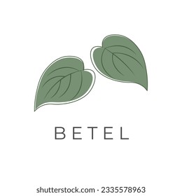 Green Betel Leaf Illustration Logo