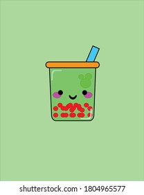 Diseño vectorial de taza de bebida verde