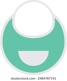 Green bib icon isolated on white background. Vector illustration