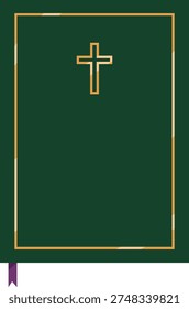 Green Bible Front Flat image artwork with bookmark