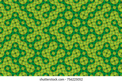Green bicolor Penrose mosaic