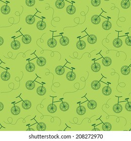 Green bicycle background