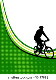 Green bicycle frame, vector illustration