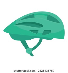 Green bicycle helmet providing essential protection for cyclists, emphasizing the importance of safety on the road