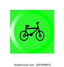 green bicycle logo vector illustration. 