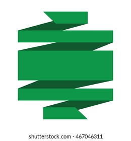 Green Big Banner ribbon vector set isolated background