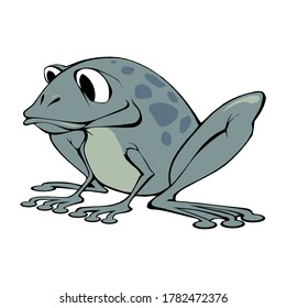 Green big Frog doodle Animal reptile Design