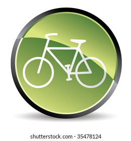 green bike icon in vector mode