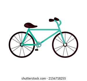 green bike transport icon isolated