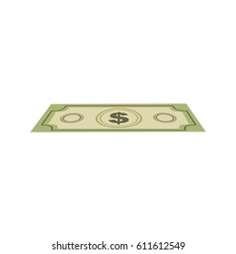 green bill dollar money, vector illustration design
