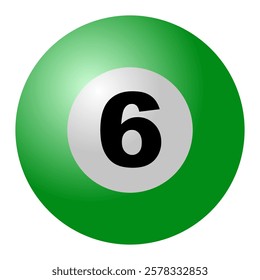 Green Billiard Ball No. 6