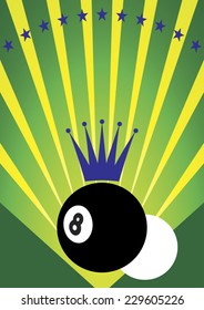 Green billiard poster