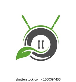Green Billiards logo design vector. Sport labels for poolroom. Billiards club logo template.