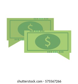 green bills icon image, vector illustration design