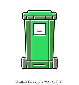green bin waste sorting color icon vector. green bin waste sorting sign. isolated symbol illustration