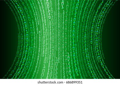 Green Binary Code Background Stock Vector (Royalty Free) 686899351 ...