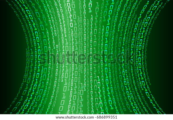 Green Binary Code Background Stock Vector (Royalty Free) 686899351