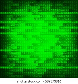 Green binary computer code repeating vector background . Eps 10 vector illustration