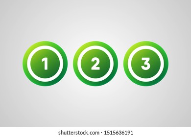 Green Bingo Balls Vector Illustration