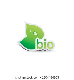 Green Bio eco friendly logo isolate on white background