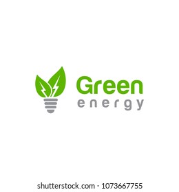 Green Bio Energy Electric Logo Icon Vector Template