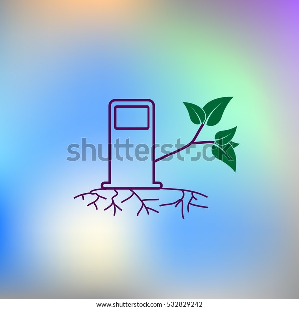Green bio fuel\
station pump icon\
isolated.