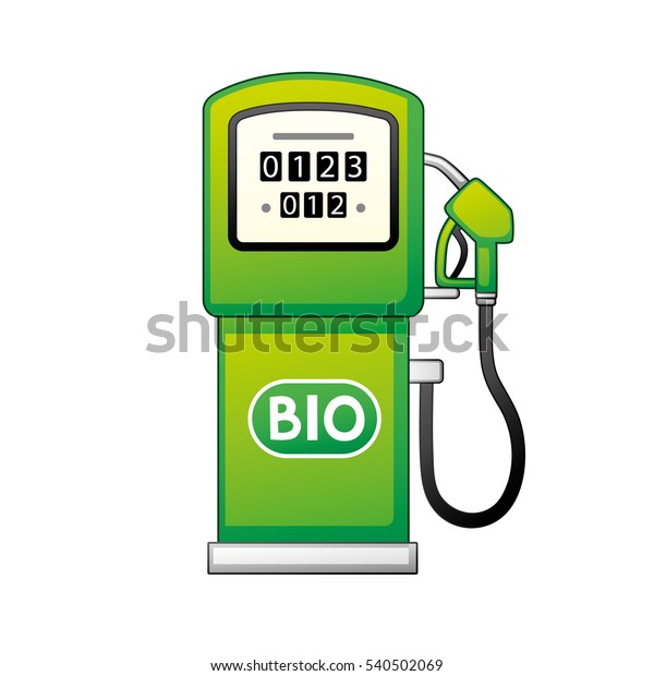 Green bio fuel
station pump icon
isolated.