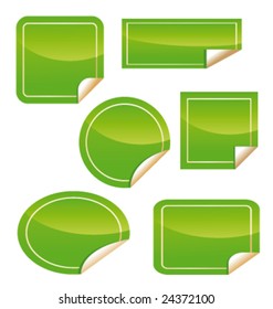 Green bio labels vector collection