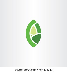 green bio leaf eco symbol icon logo element 