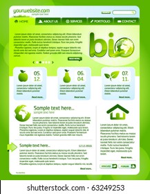 Green bio website template