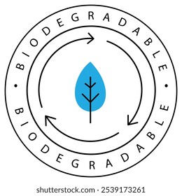 Green Biodegradable Recycling Eco Vector Icon Design