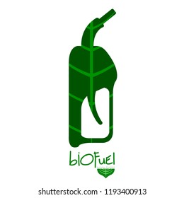 Green biofuel concept image. Vector illustration design