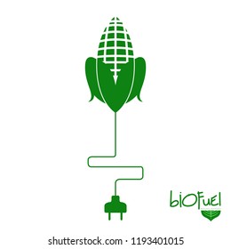 Green biofuel concept image. Vector illustration design