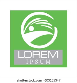 Green bird company logo, business icon