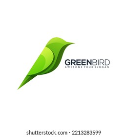green bird gradient modern color