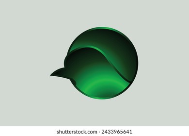 green bird isolated design background