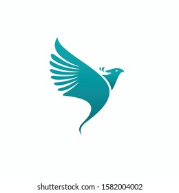 GREEN BIRD LOGO DESIGN TEMPLATE VECTOR