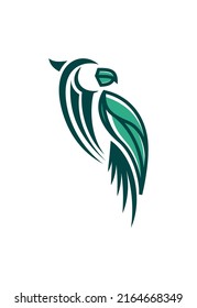 green bird logo design template. 