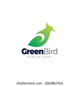 Green Bird Logo Template Design