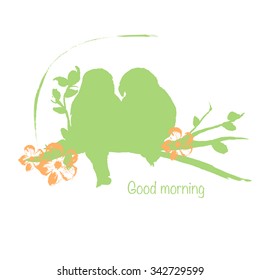 green birds design