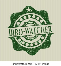 Green Bird-watcher distress rubber texture
