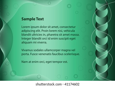 Green and black abstract background, copy space for text. Raster also available.